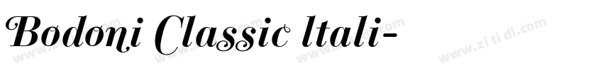 Bodoni Classic ltali字体转换